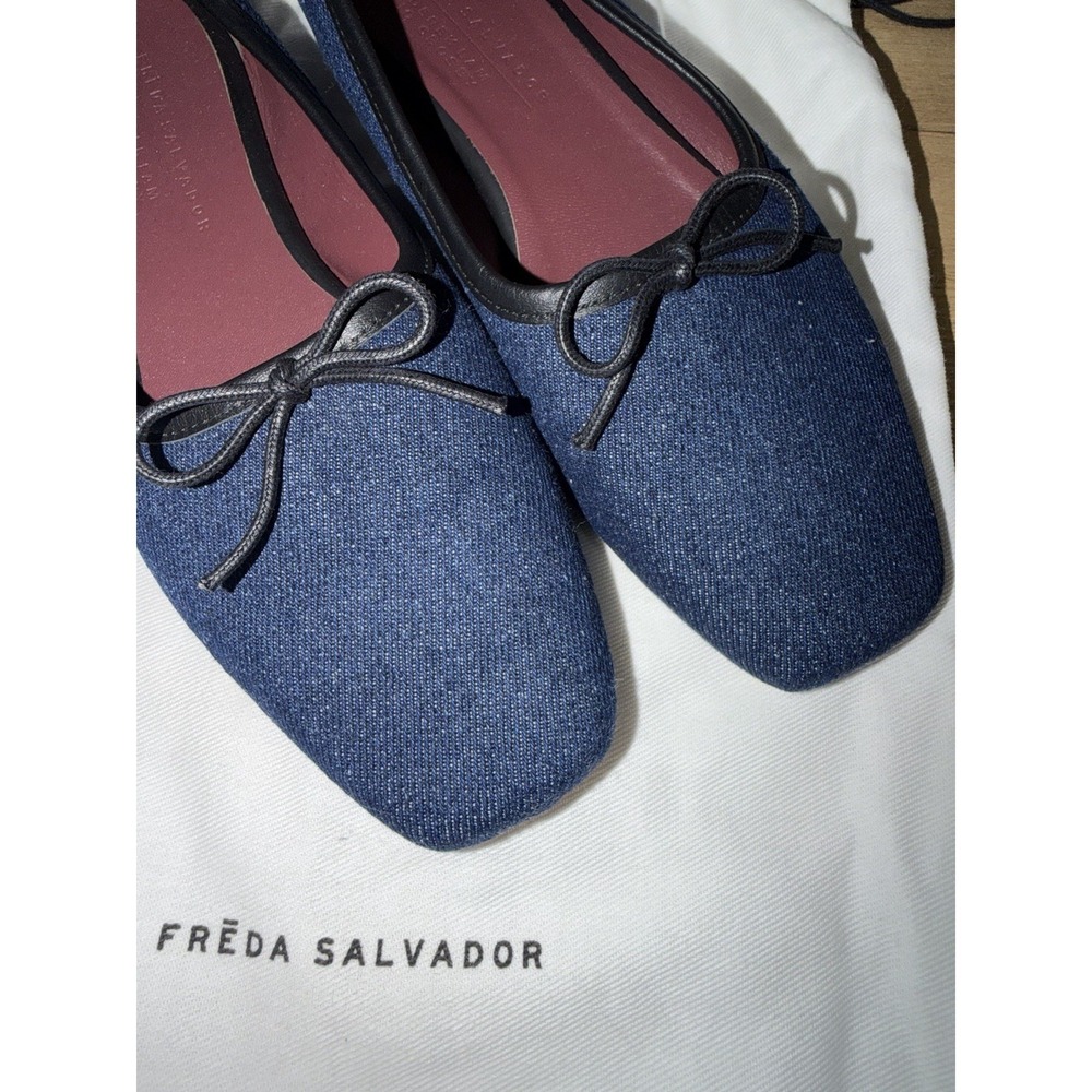 Freda Salvador Jada Ballet Flats Indigo Denim Sz 7 S - Picture 4 of 8